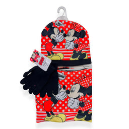 Cappello in Lana Minnie Con Guanti e Scaldacollo
