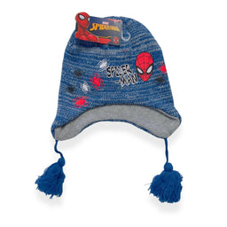 Cappello in Lana Spider Man modello eschimese