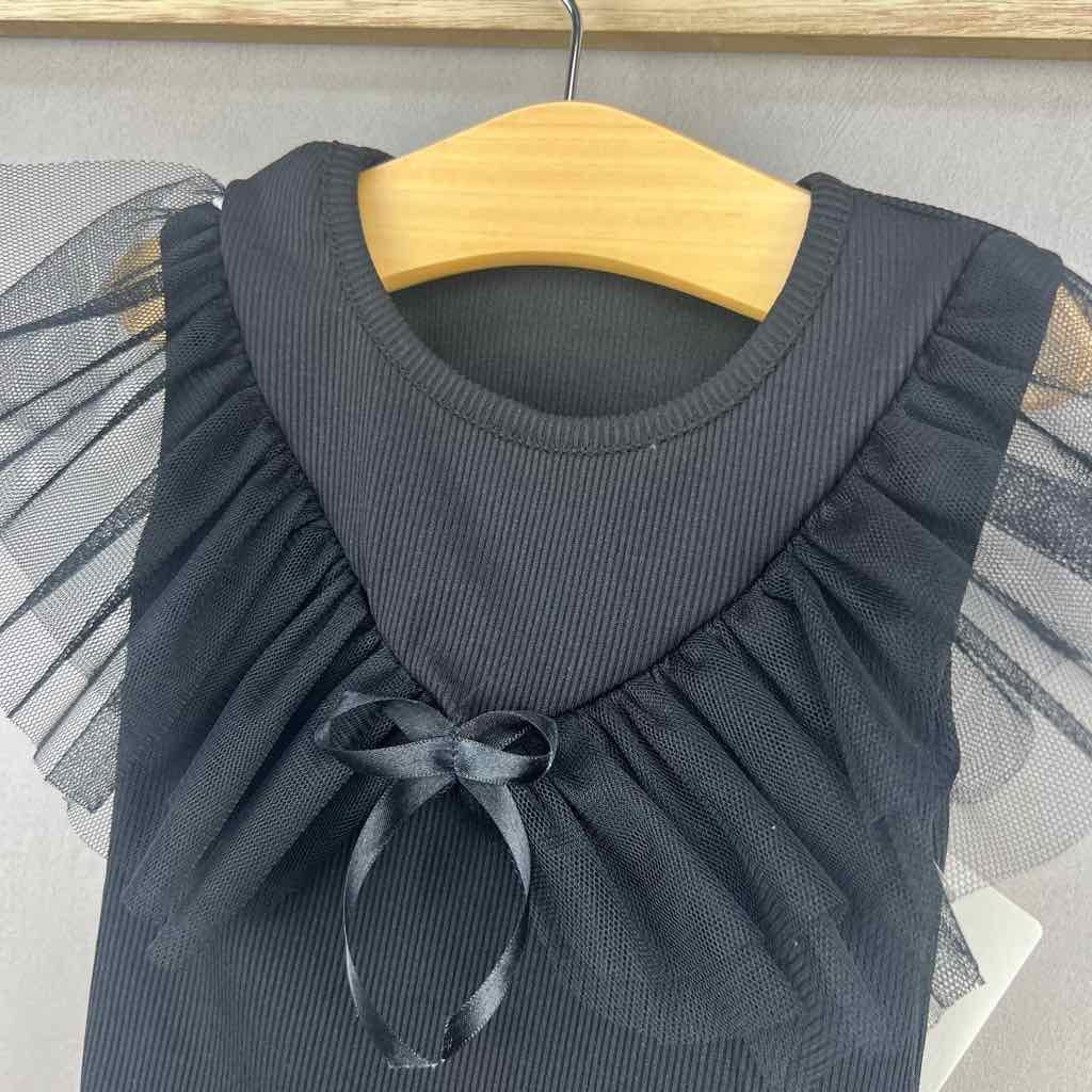 Maglia Con Fiocco e Tulle