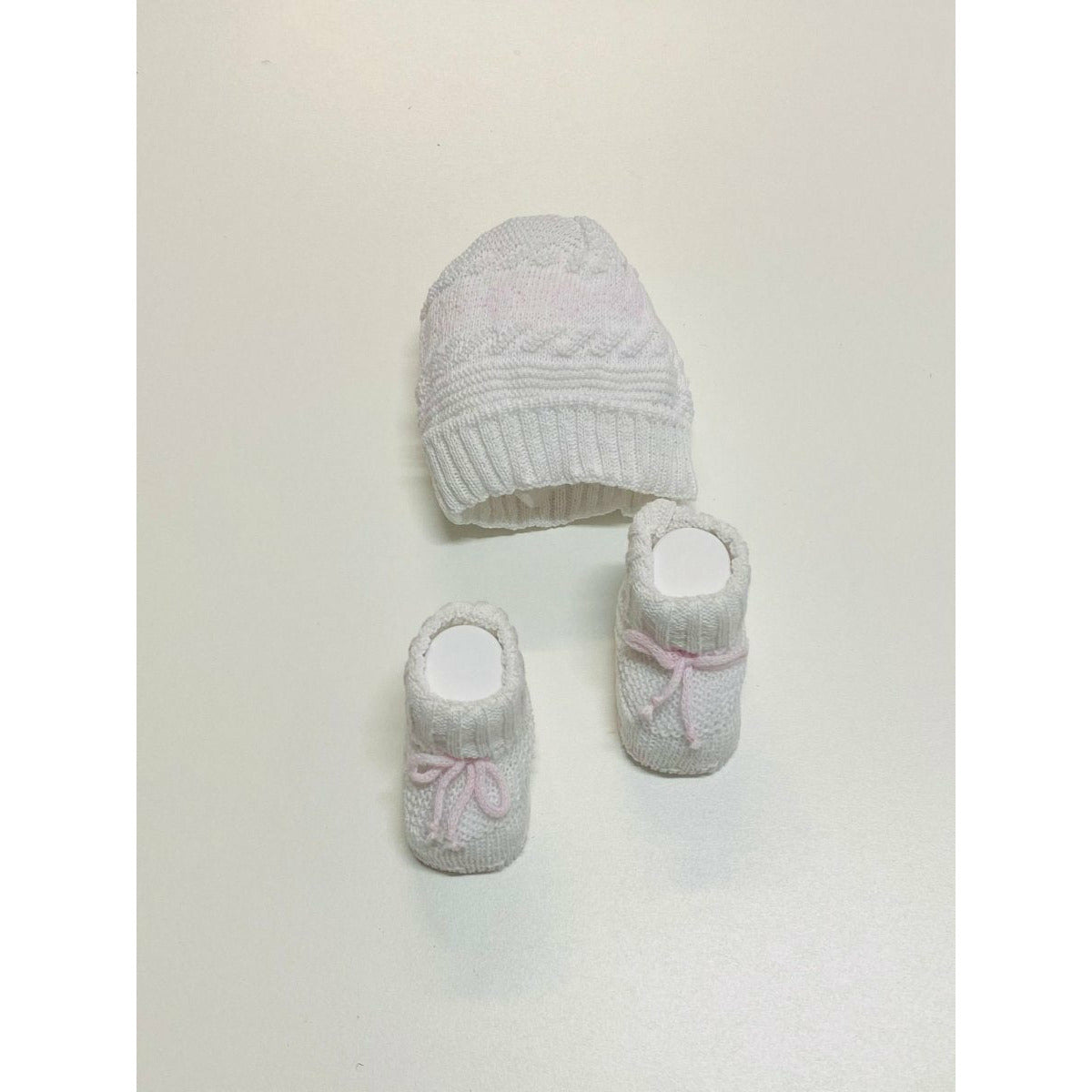 Set Cappello+scarpe in Cotone 0/3 Mesi