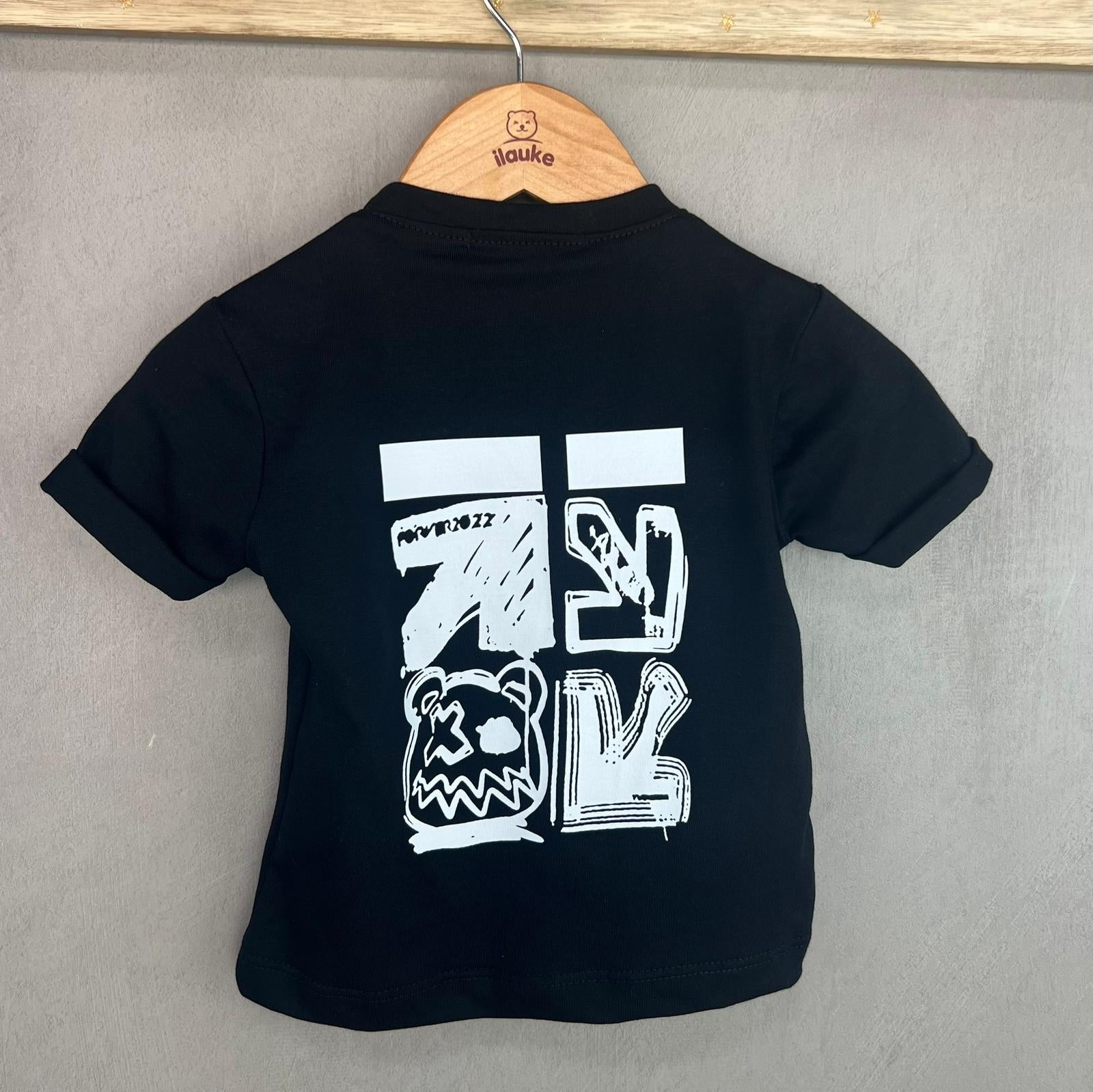 T-shirt retro stampato neonato