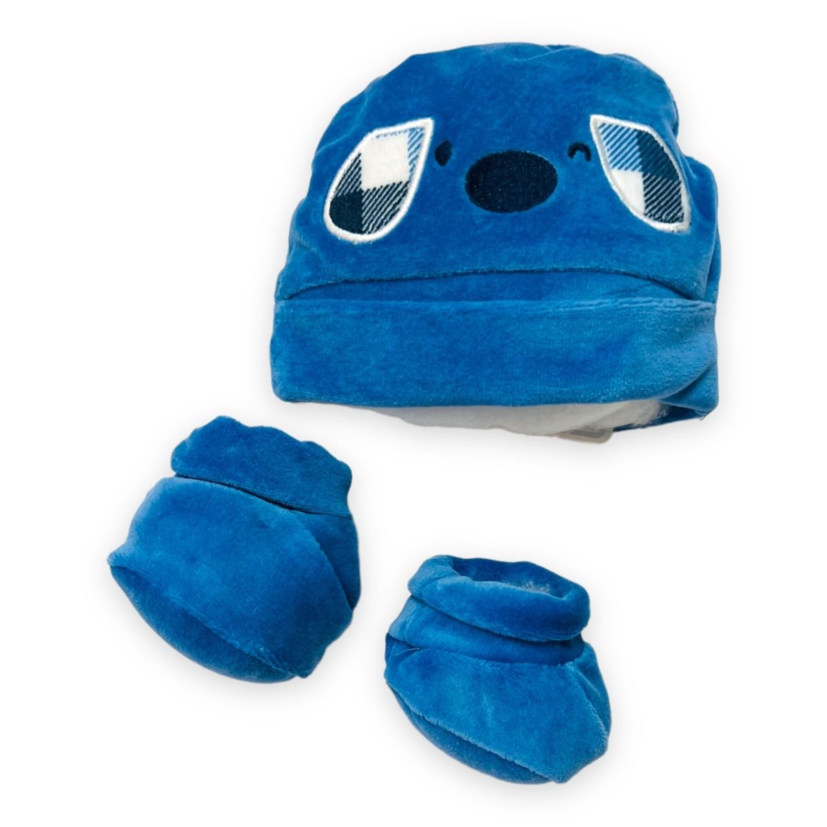 Set Cappello+Scarpe in ciniglia Pastello 0/3 Mesi