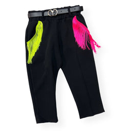 Pantalone Capri con Frange leggero Bimba