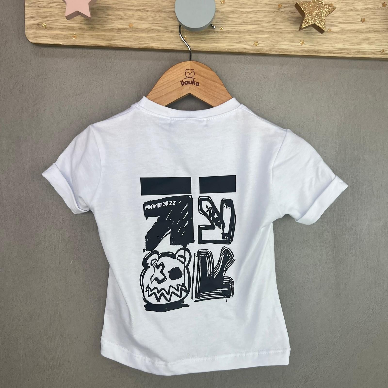 T-shirt retro stampato neonato