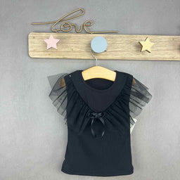 Maglia Con Fiocco e Tulle