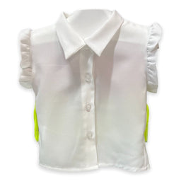Camicia Con Balze Fluo Neonata