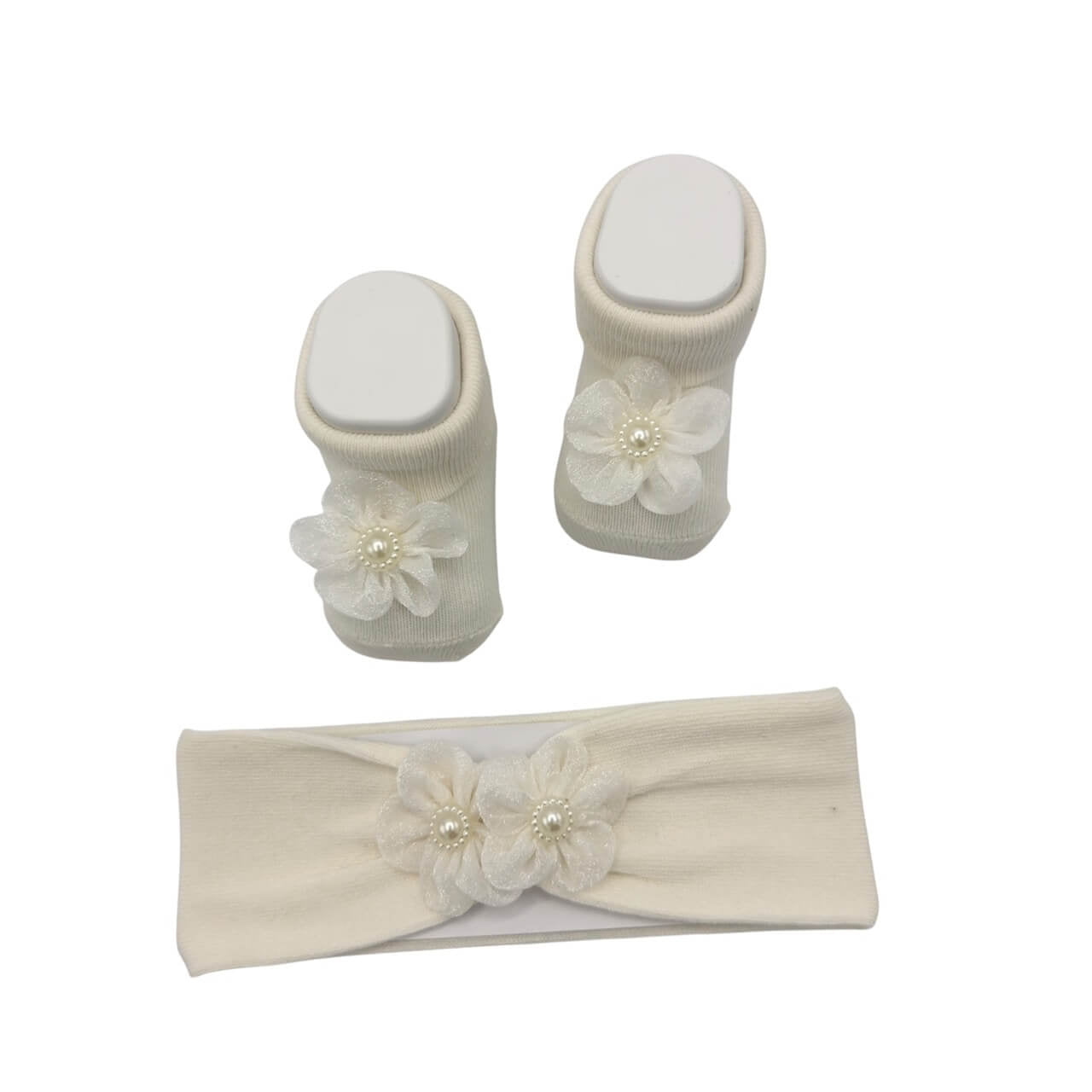 Set fascetta+scarpe in Caldo Cotone