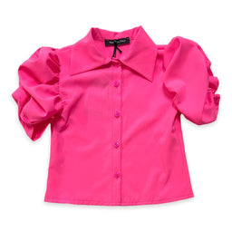 Camicia Bimba Con Manica a Sbuffo