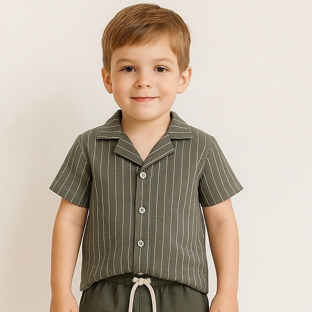 Completo bambino a righe