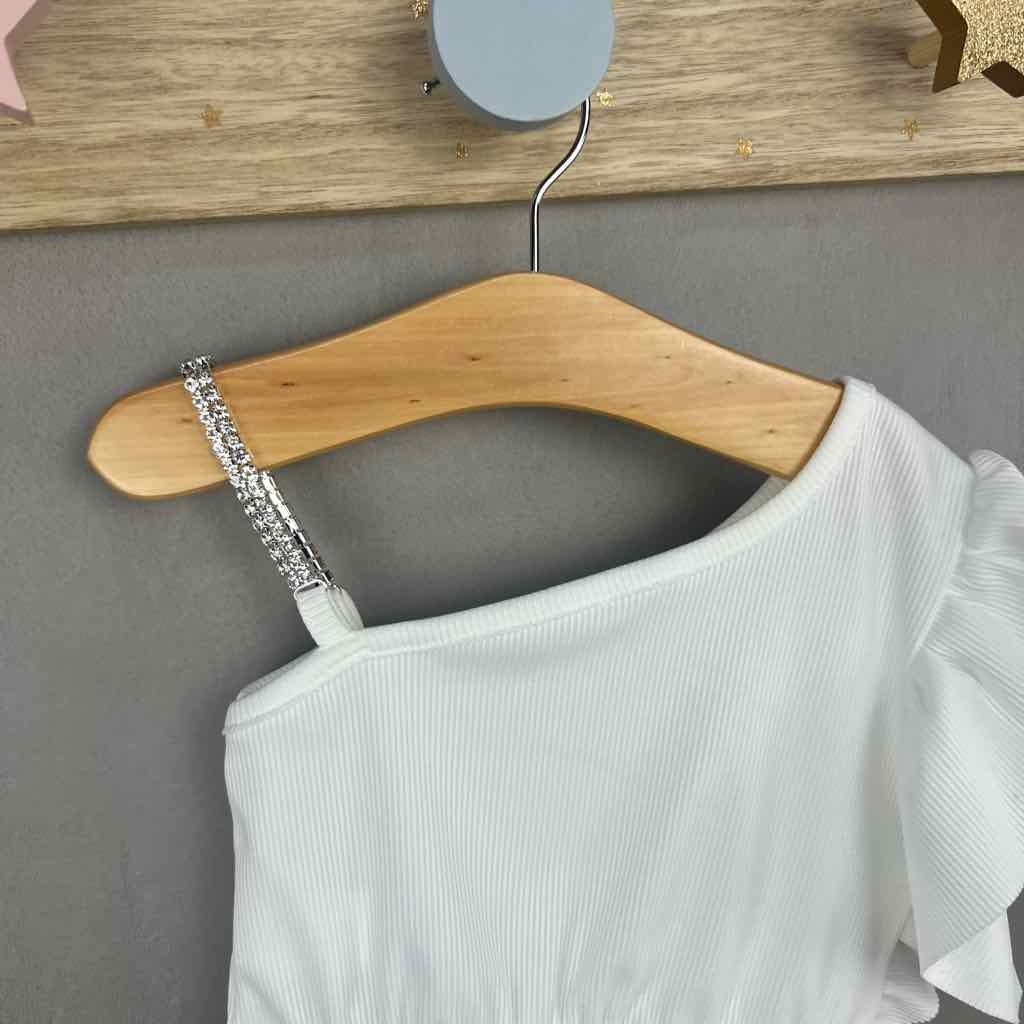 Top Monospalla Con Brillantini