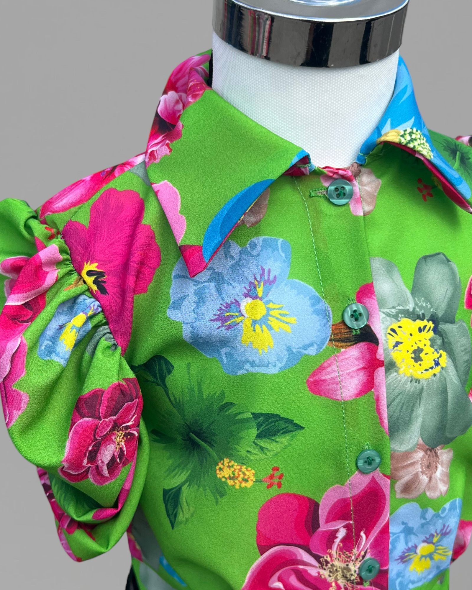 Camicia Bimba Con Manica a Sbuffo