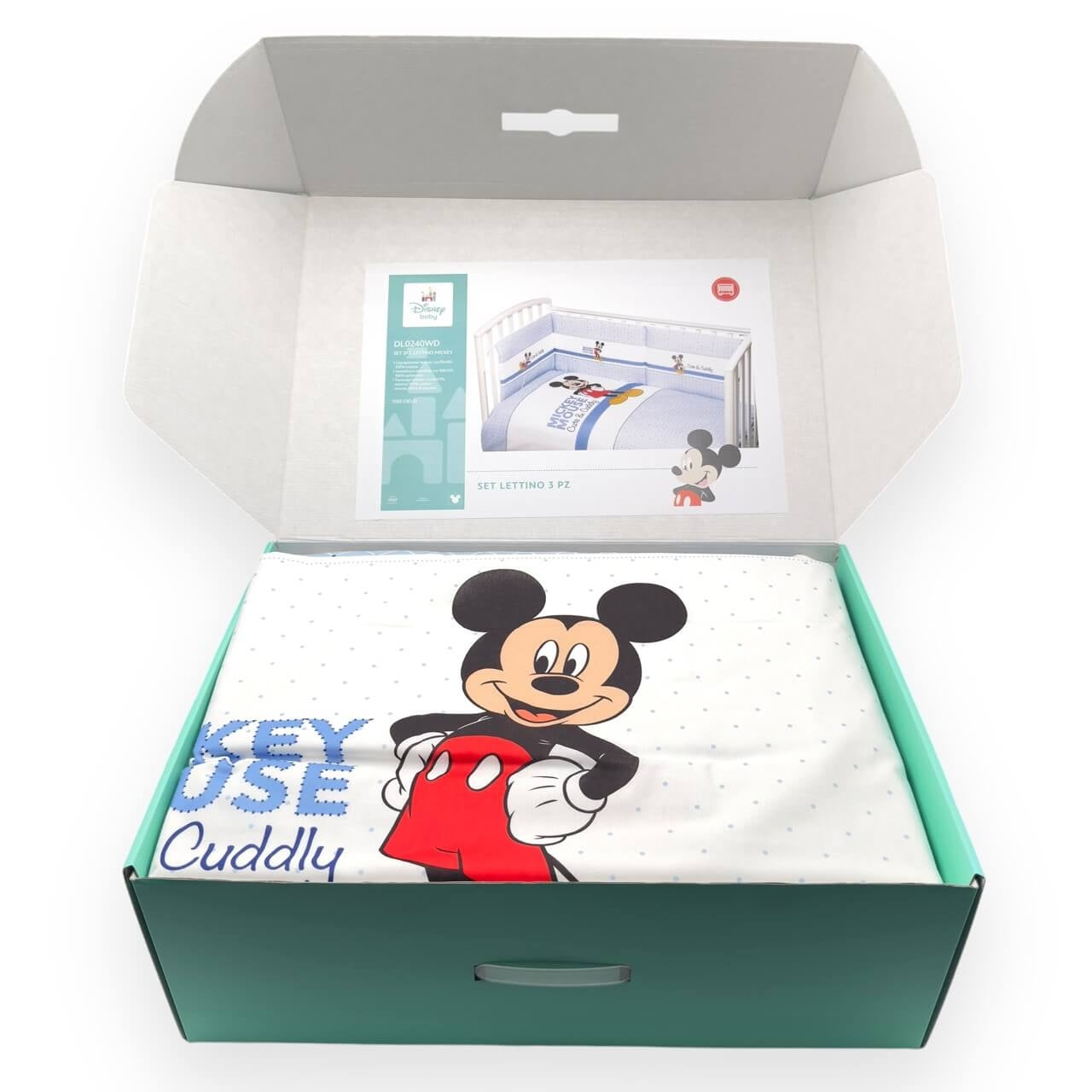 Completo trapunta lettino con paracolpi Disney