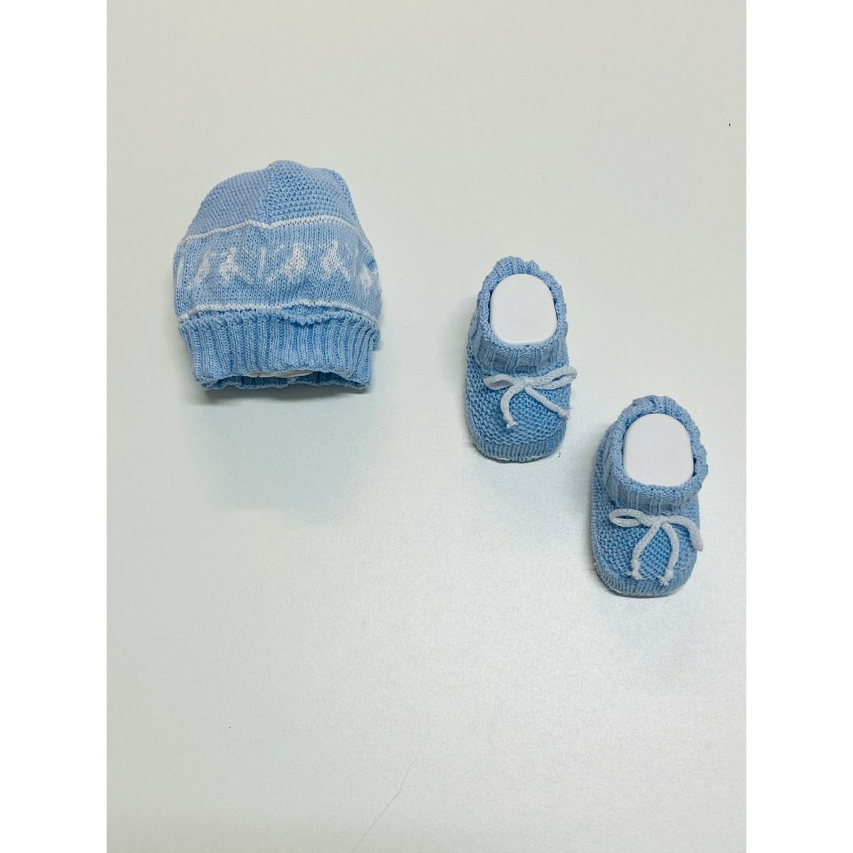 Set Cappello+Scarpe in Cotone 0/3 Mesi