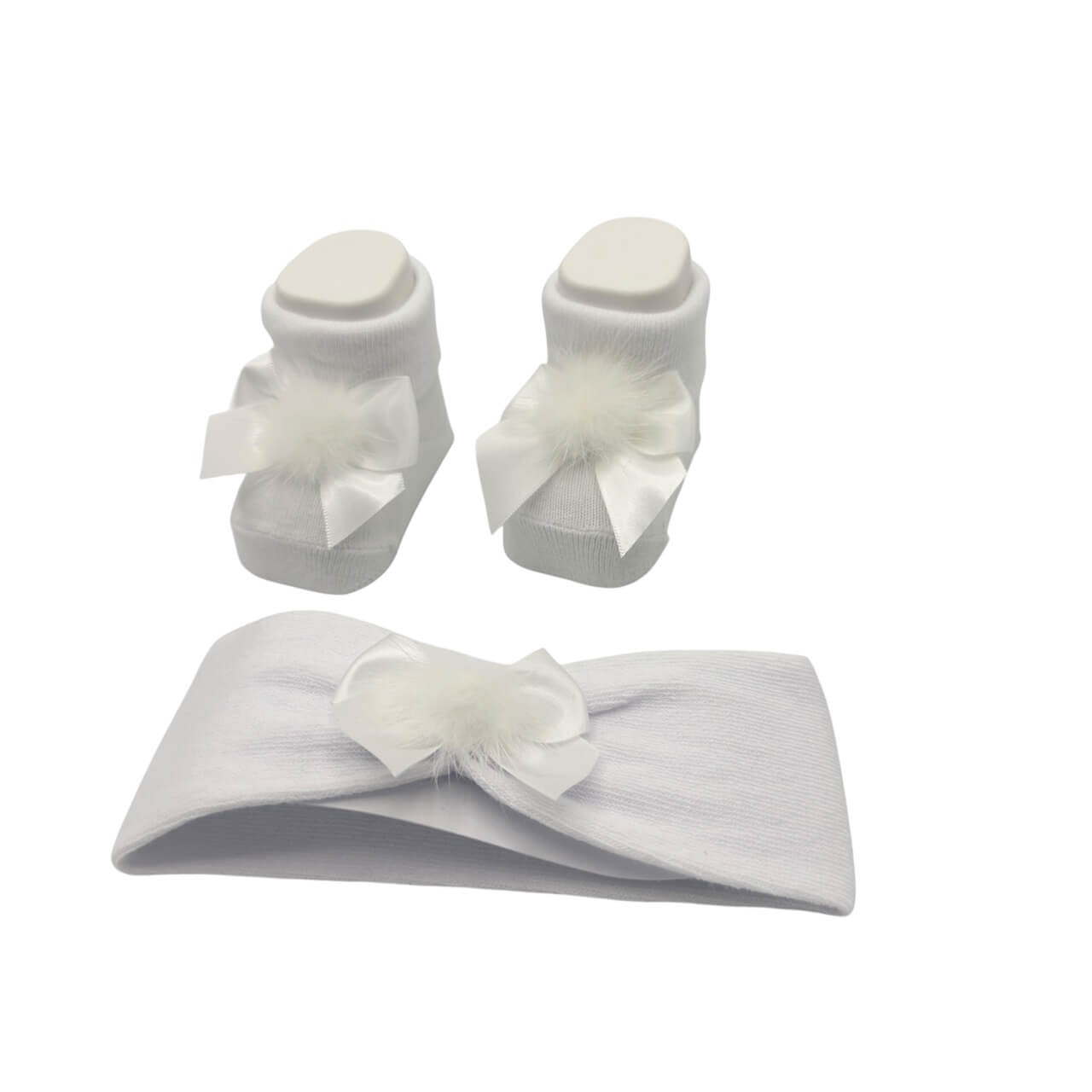 Set fascetta+scarpe in Caldo Cotone