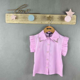 Camicia Bimba Con Perline