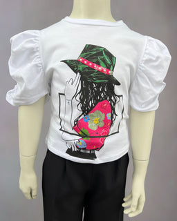 T-shirt Manica a Sbuffo