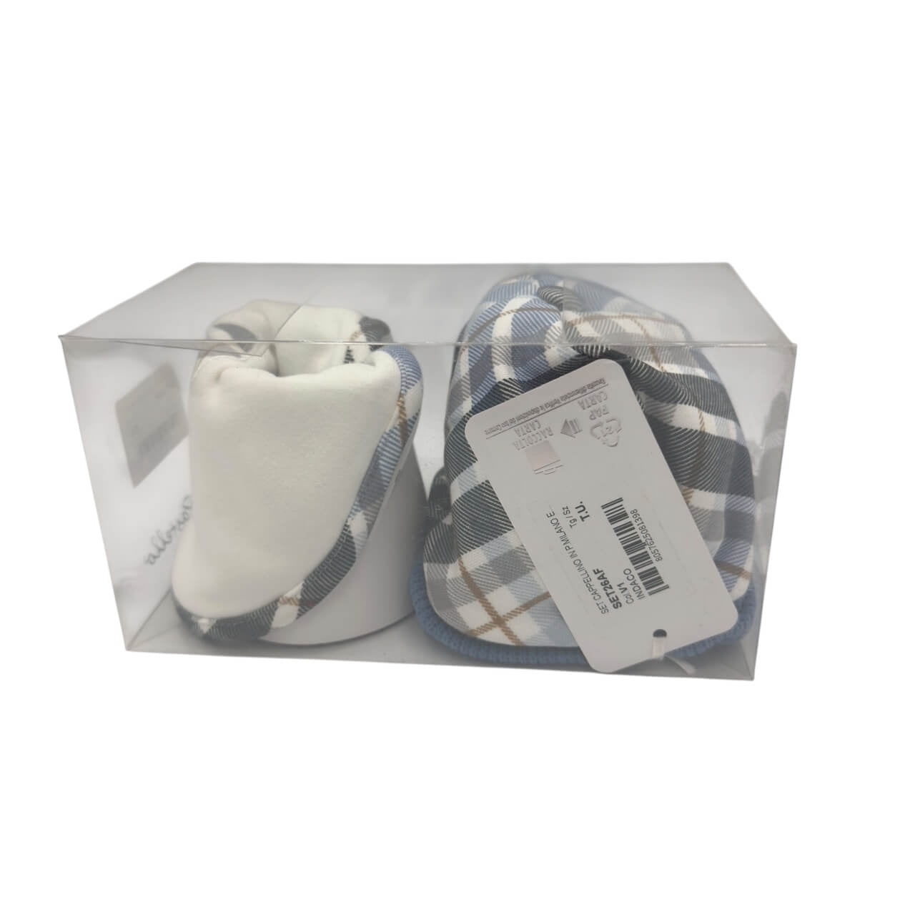 Set Cappello+Bavetta in Caldo Cotone Pastello 0/3 Mesi