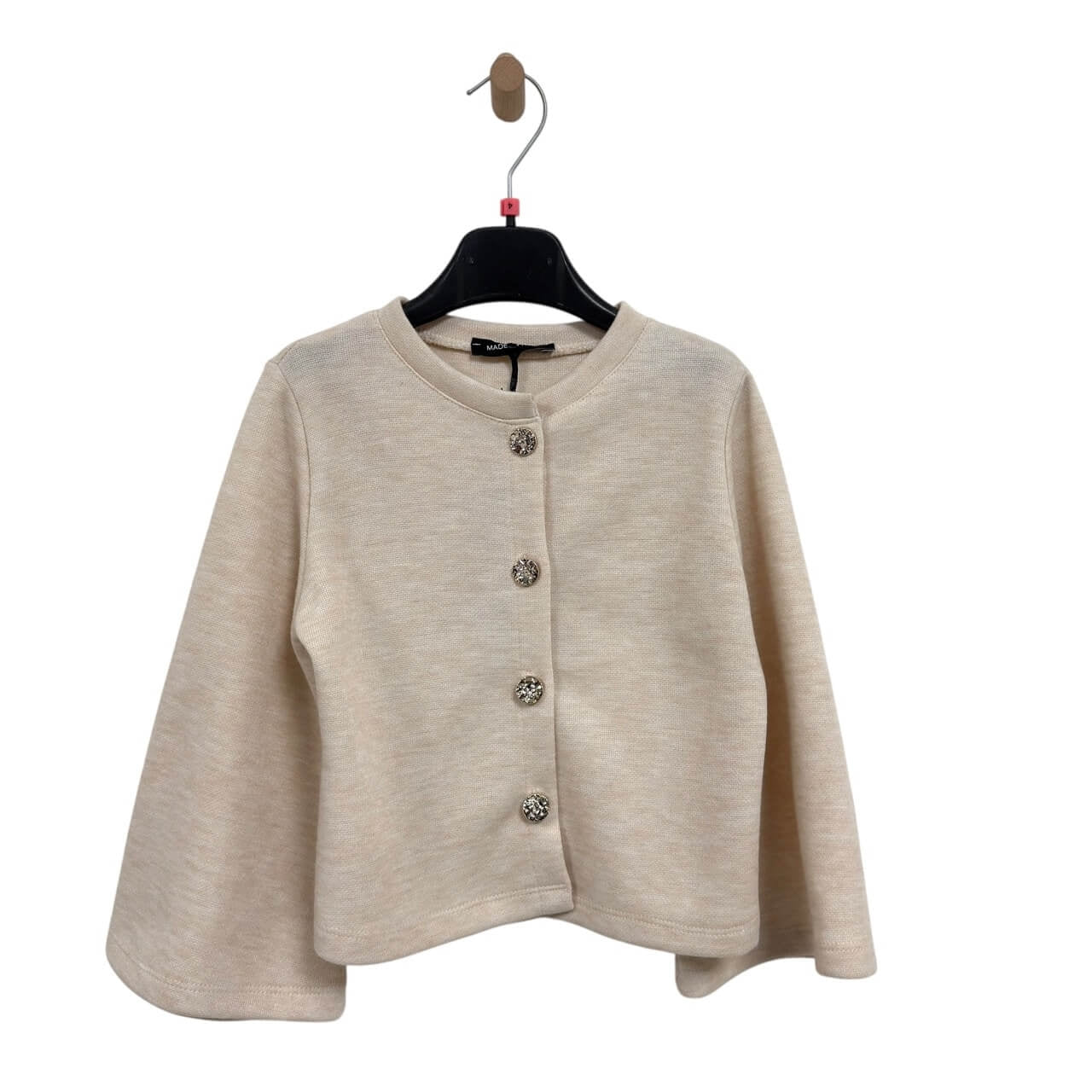 Cardigan da bimba con bottoni gioiello