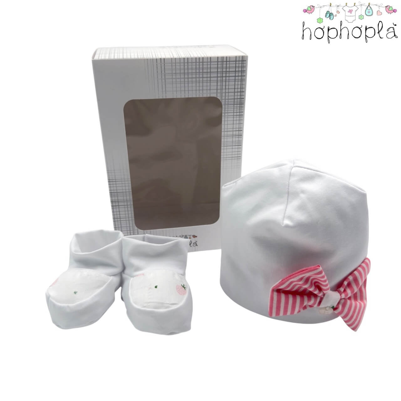 Set Cappello + Scarpe in Cotone HopHoplà Lily