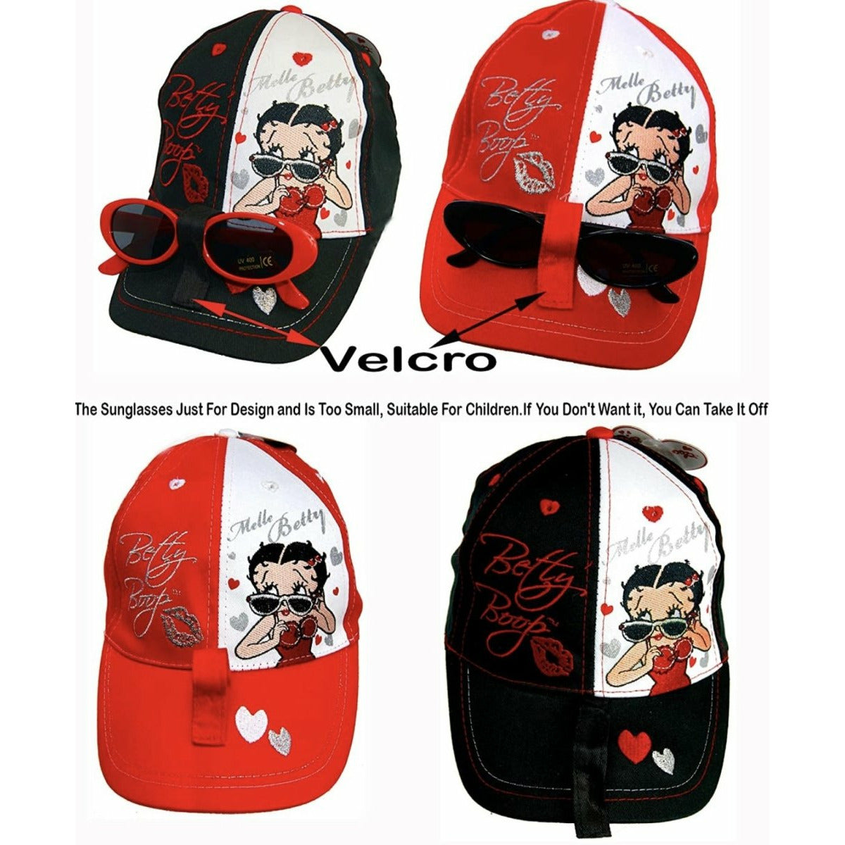 Berretto betty Boop con occhiali