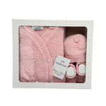Set Golfino+Scarpette+Cappello in Cotone 0/6 Mesi