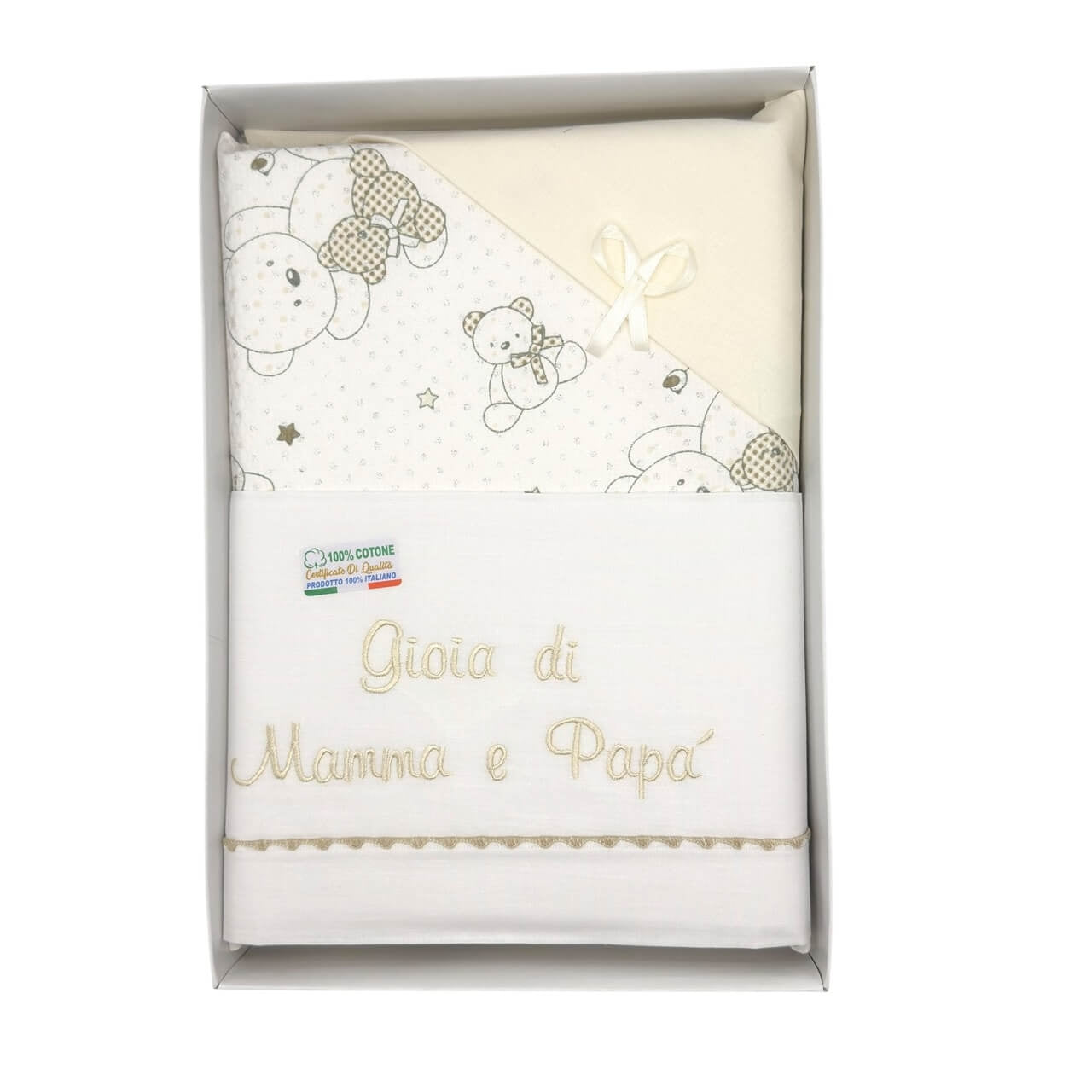 Completo Lenzuola + Copertina in Cotone per Carrozzina