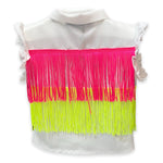 Camicia Con Balze Fluo Neonata