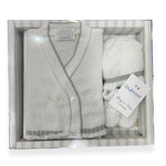 Set Golfino+Scarpette+Cappello in Cotone 0/6 Mesi