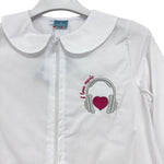 Grembiule Con Zip scuola Elementare Bianco Bimba