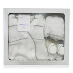 Set Golfino+Scarpette+Cappello in Cotone 0/6 Mesi