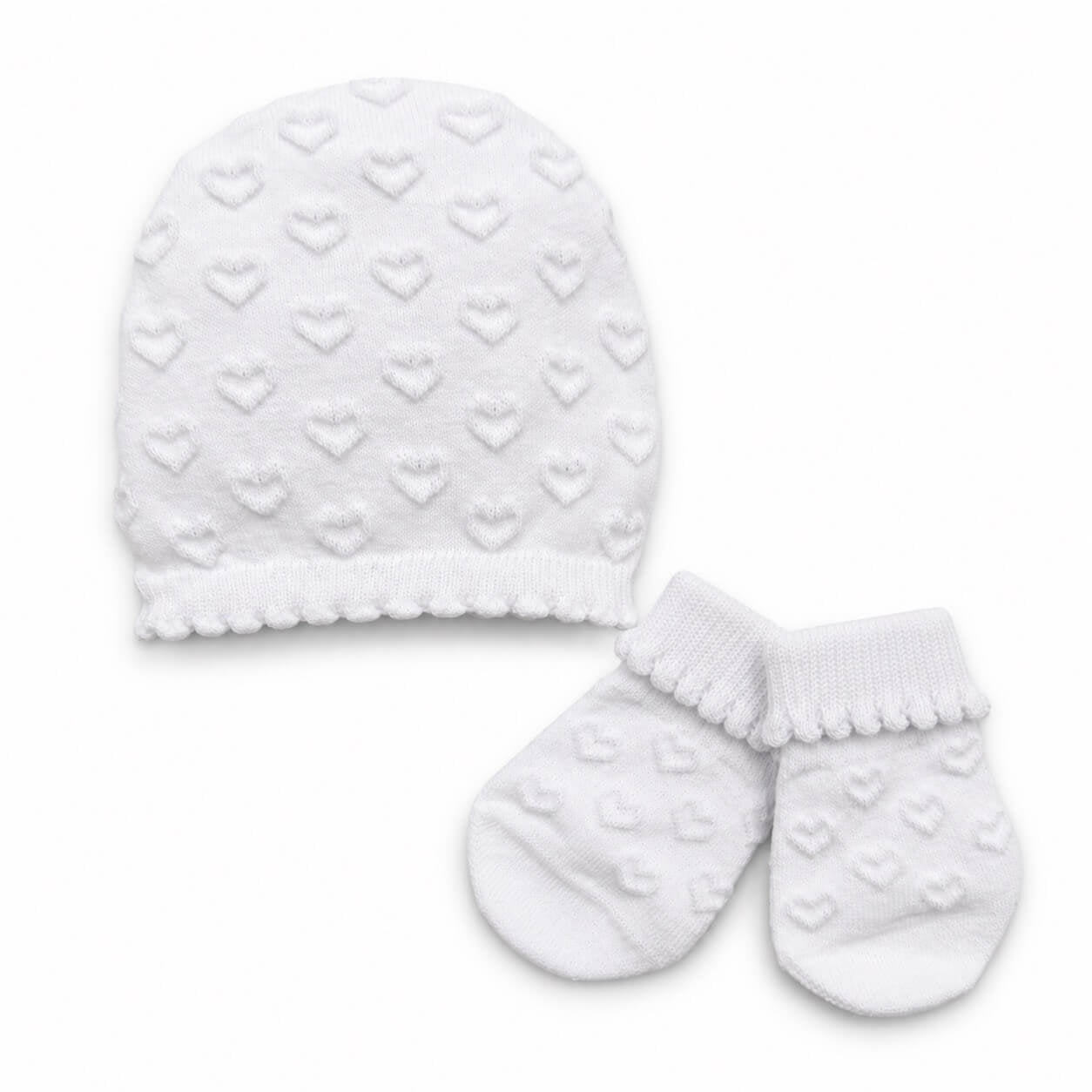 Set Cappello + Muffole in Caldo Cotone 0/6 Mesi