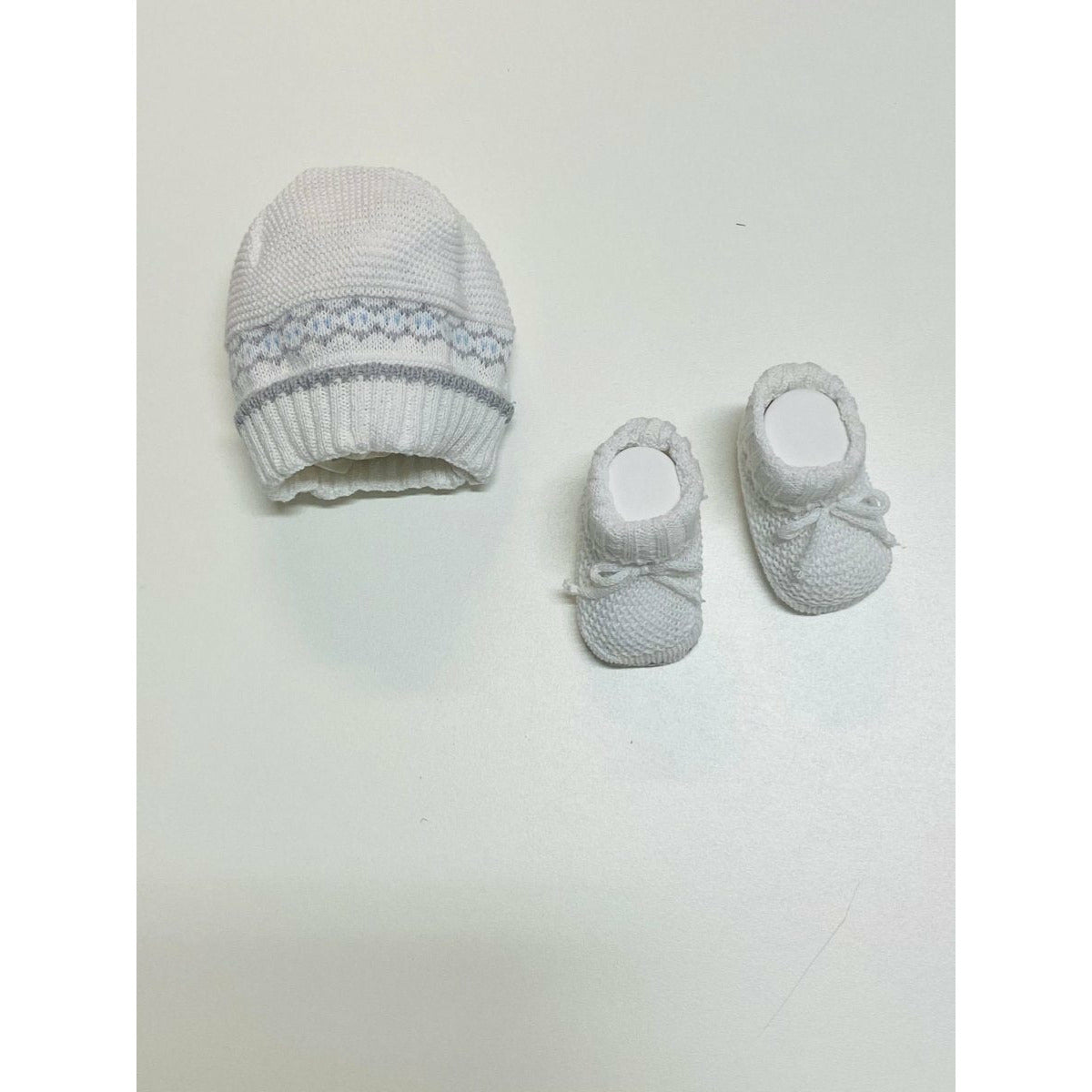 Set Cappello+Scarpe in Cotone 0/3 Mesi
