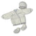 Set Golfino+Scarpette+Cappello in Misto Lana 0/6 Mesi