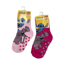 2 Coppie di Calzini Antiscivolo Stitch