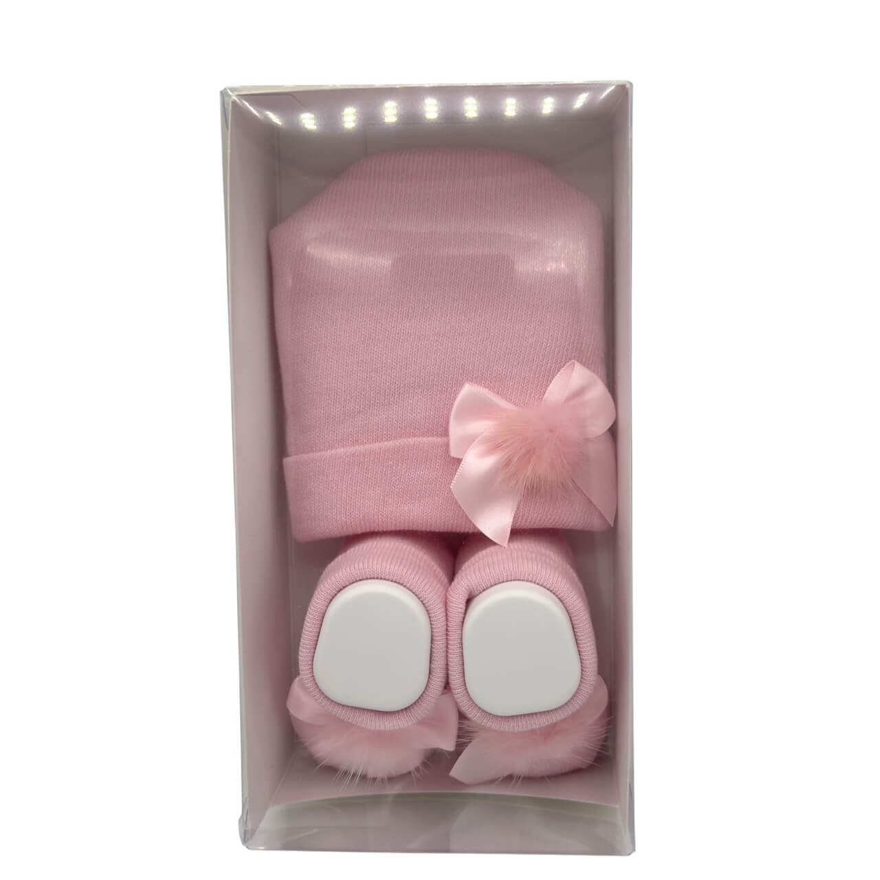 Set Cappello+scarpe in Caldo Cotone 0/6 Mesi