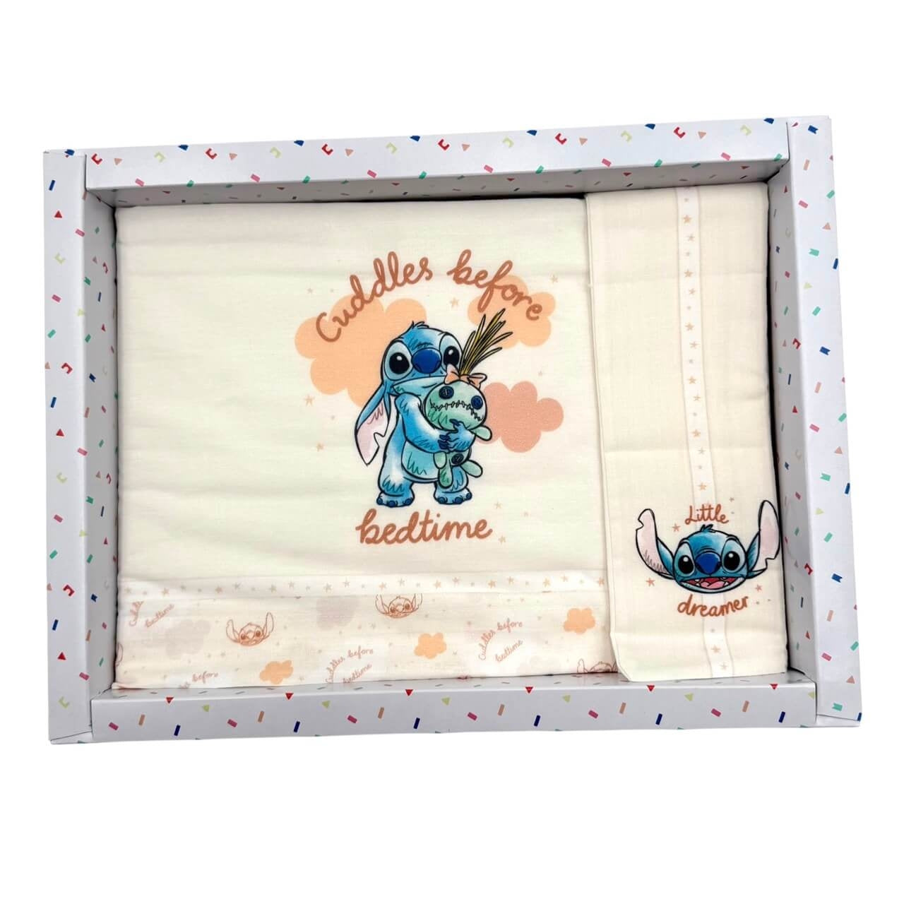Completo Lettino Stitch Disney 100% Cotone