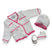 Set Golfino+Scarpette+Cappello in Cotone 0/6 Mesi