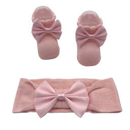 Set Scarpine + Fascia Neonata in Caldo cotone