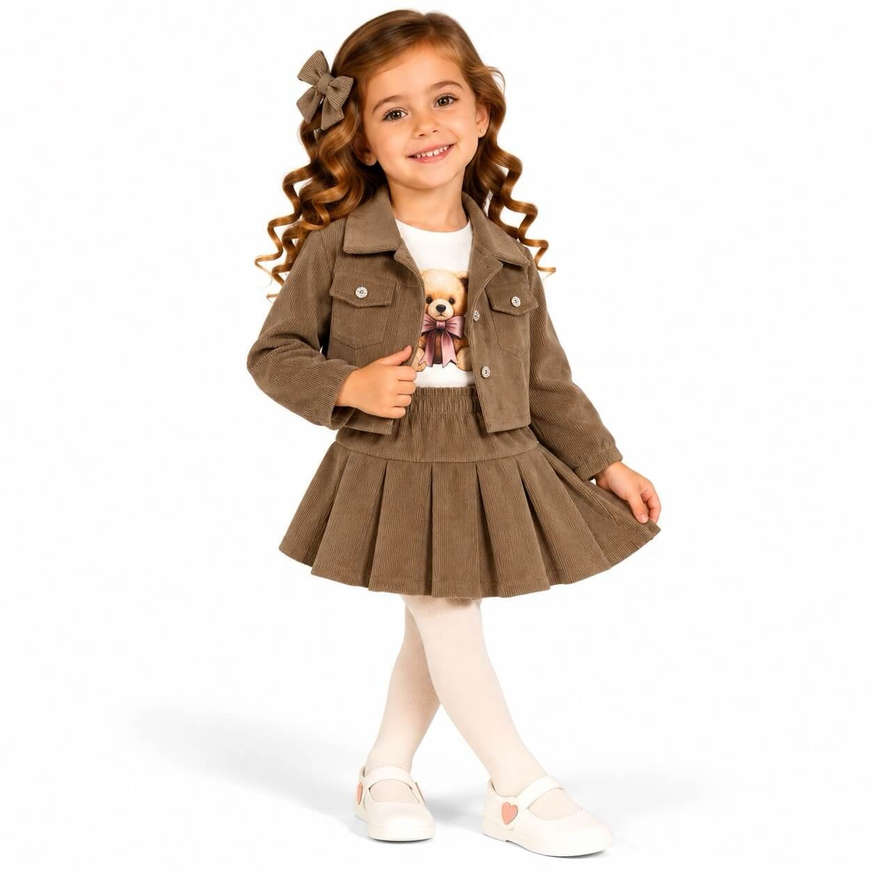 Completo Bimba 3 Pezzi Effetto Velluto a Coste – DFY