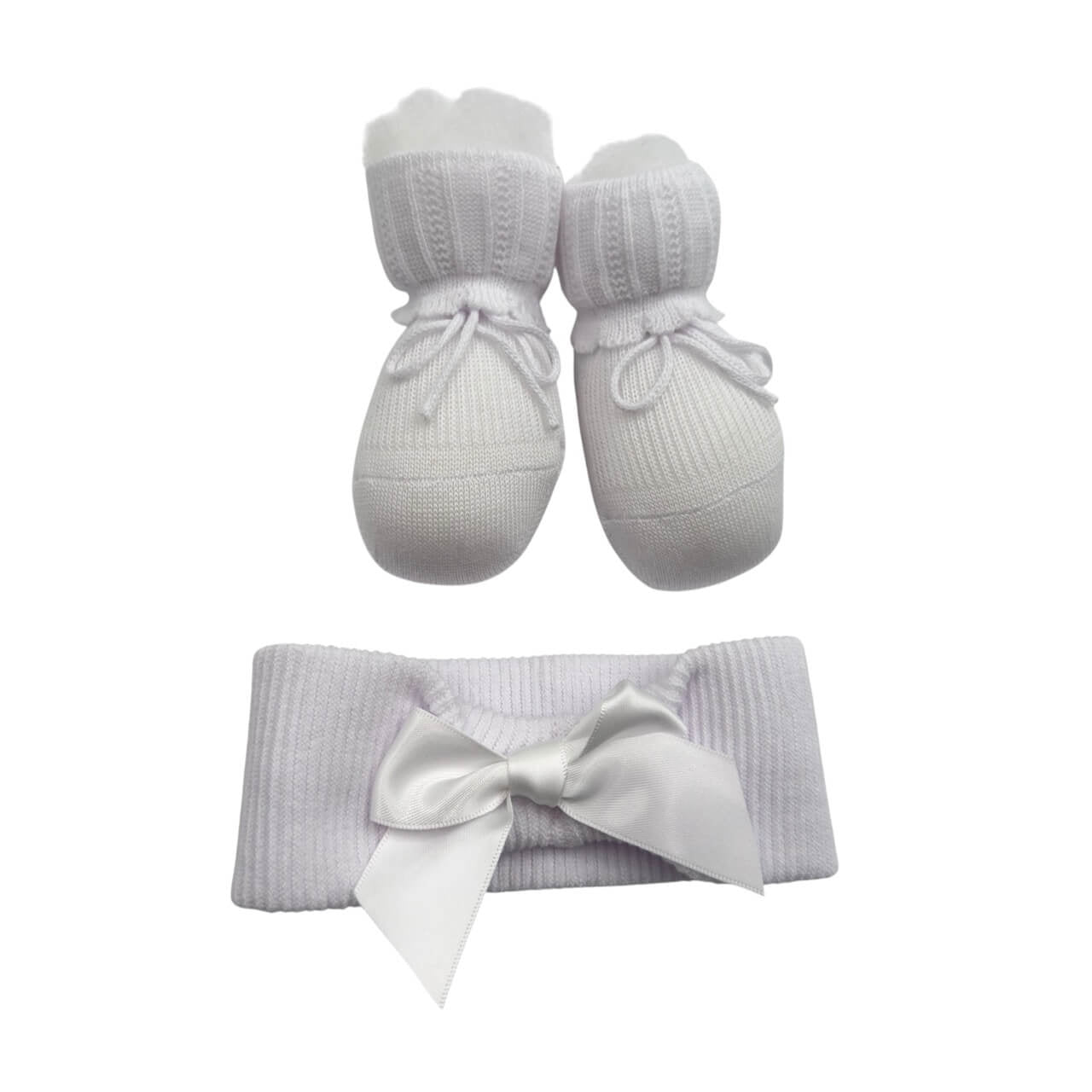 Set Scarpine + Fascia Neonata in Caldo cotone