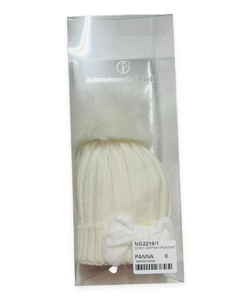 Cappello Con fiocco in Misto Lana
