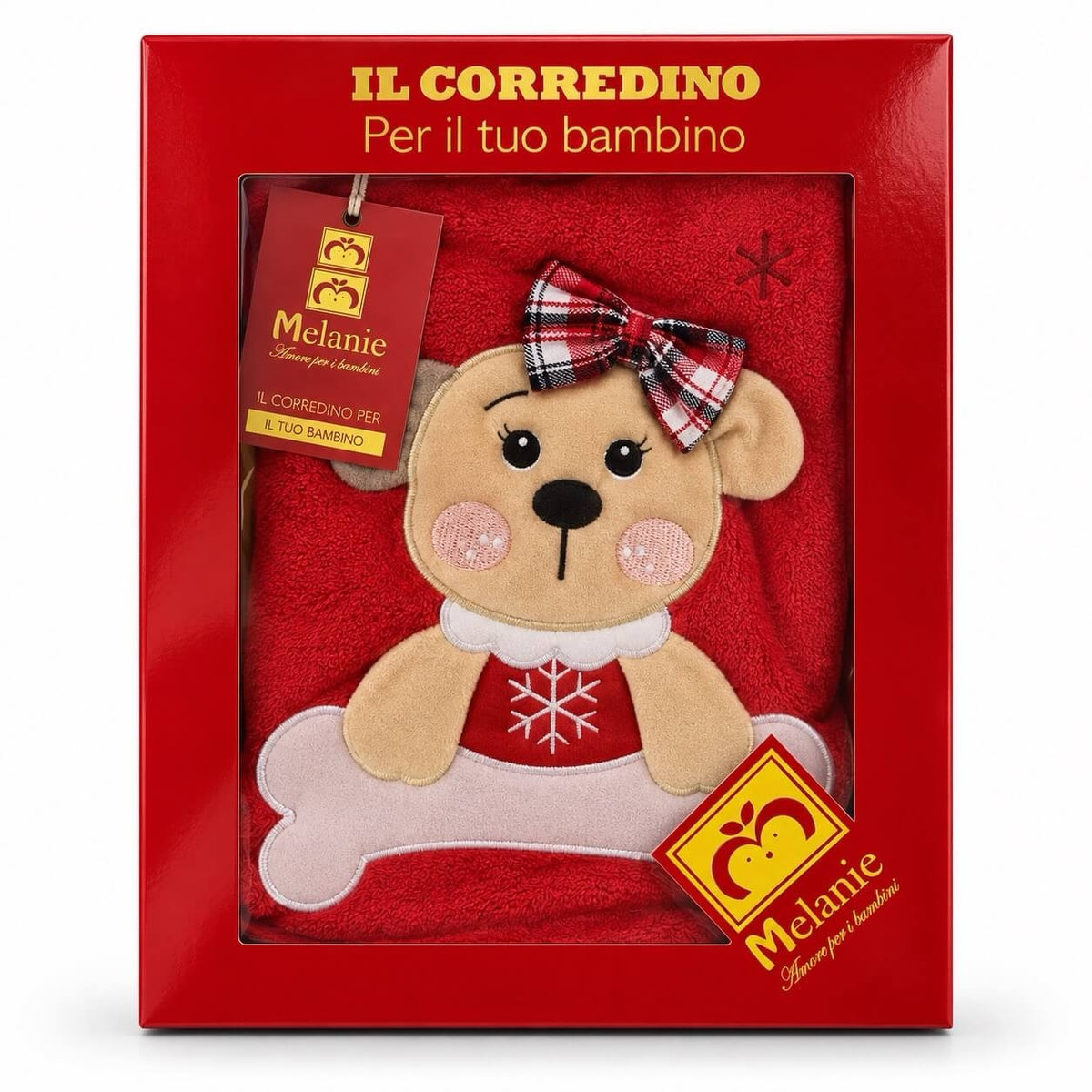 Coperta Rossa in Coral Per Carrozzina - Melanie