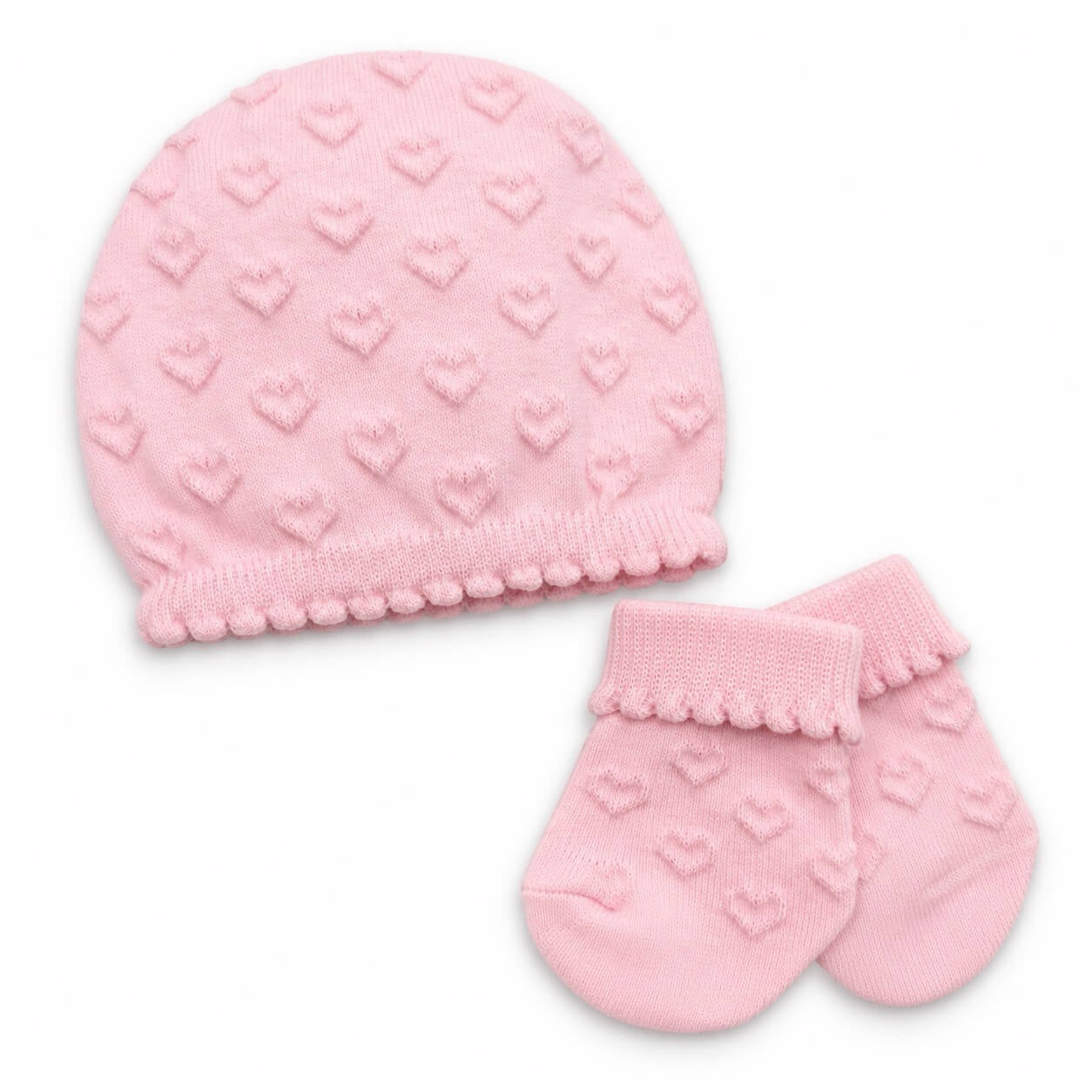Set Cappello + Muffole in Caldo Cotone 0/6 Mesi