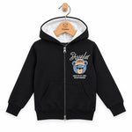 Felpa invernale Felpata con zip Retro stampato - XOUT JEANS