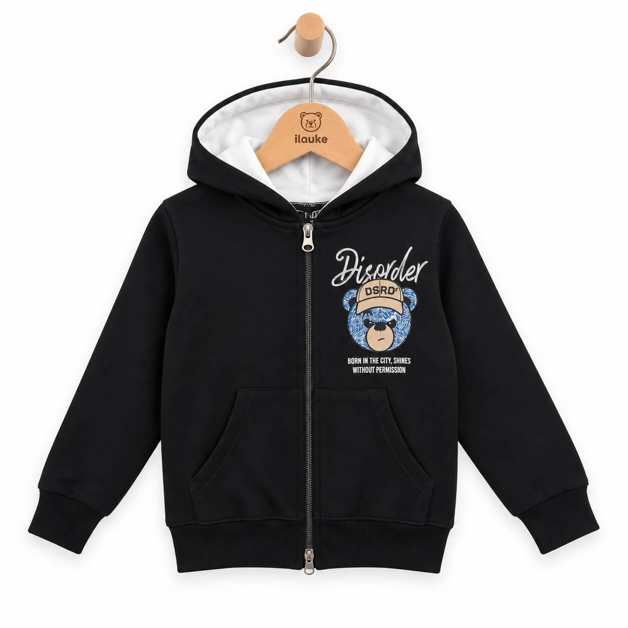 Felpa invernale Felpata con zip Retro stampato - XOUT JEANS
