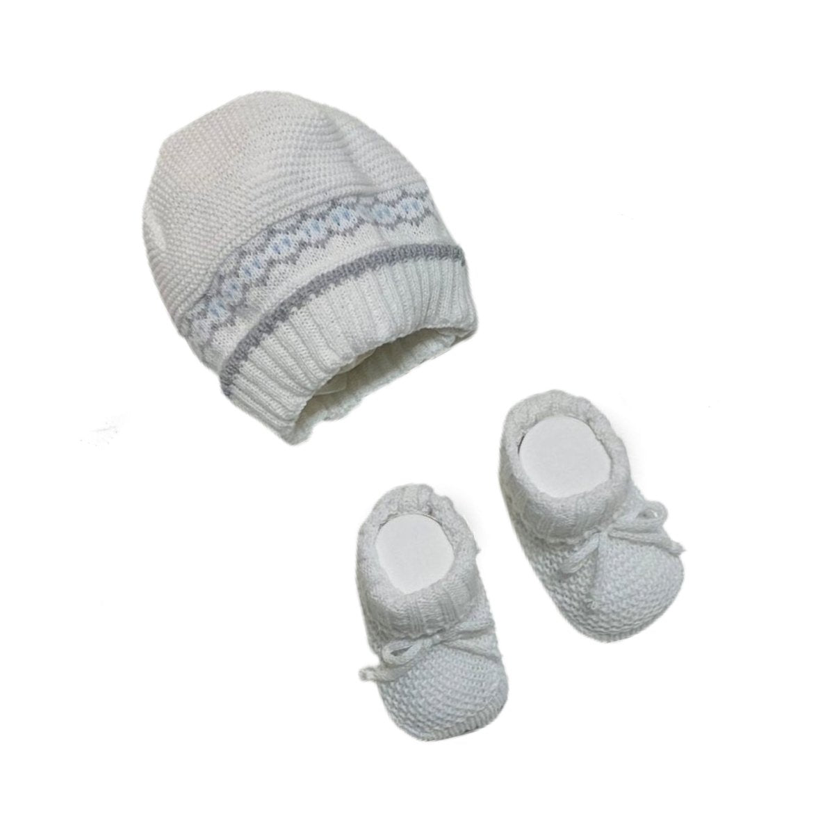 Set Cappello+Scarpe in Cotone 0/3 Mesi