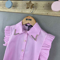 Camicia Bimba Con Perline