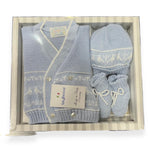 Set Golfino+Scarpette+Cappello in Cotone 0/6 Mesi