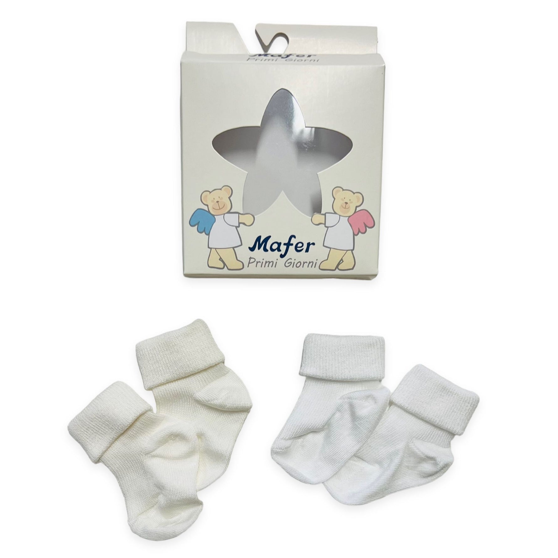 2 Calzini Cotone 0/3 Mesi