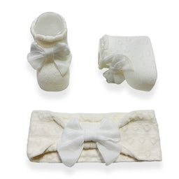 Set Scarpine + Fascia Neonata in Caldo cotone